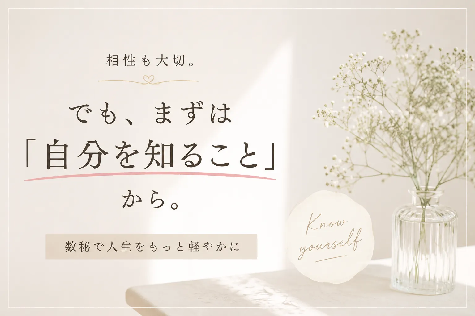 恋愛の相性を見る前に。数秘でまず知ってほしい『あなた自身』のこと🌈
